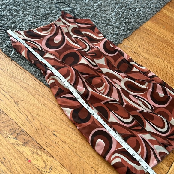 NWT Modern Haze Brown Groovy Swirl Mini Dress Size Large - Picture 3 of 9